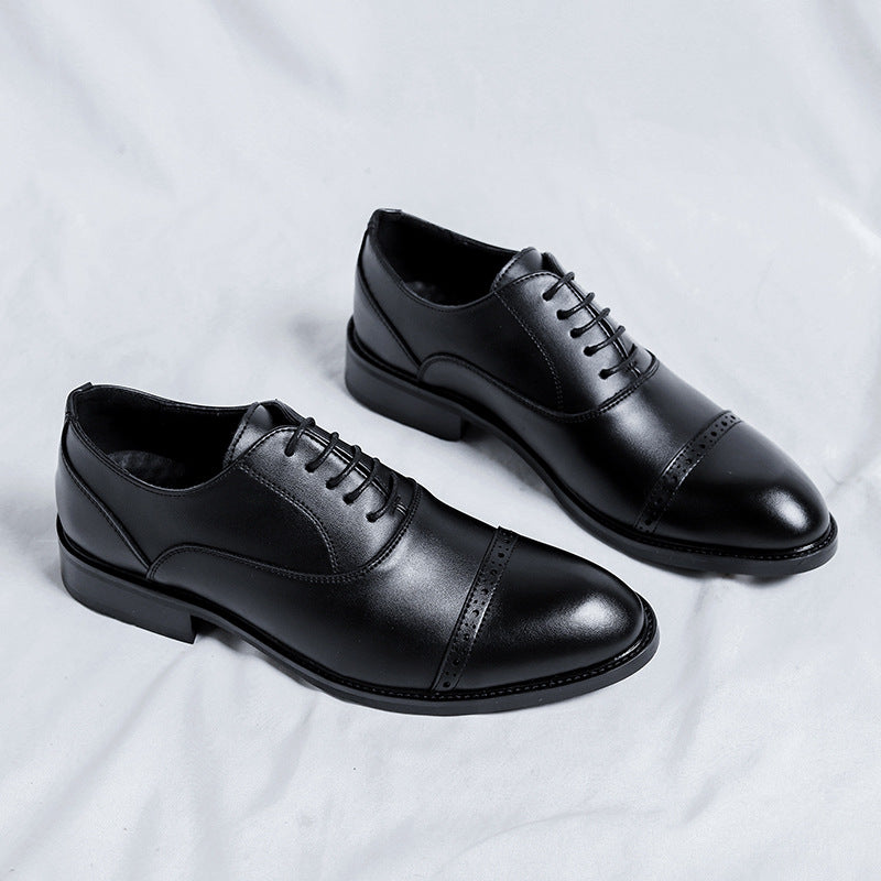 Men's Style Derby Three Joint Business Formal Wear Leather Shoes