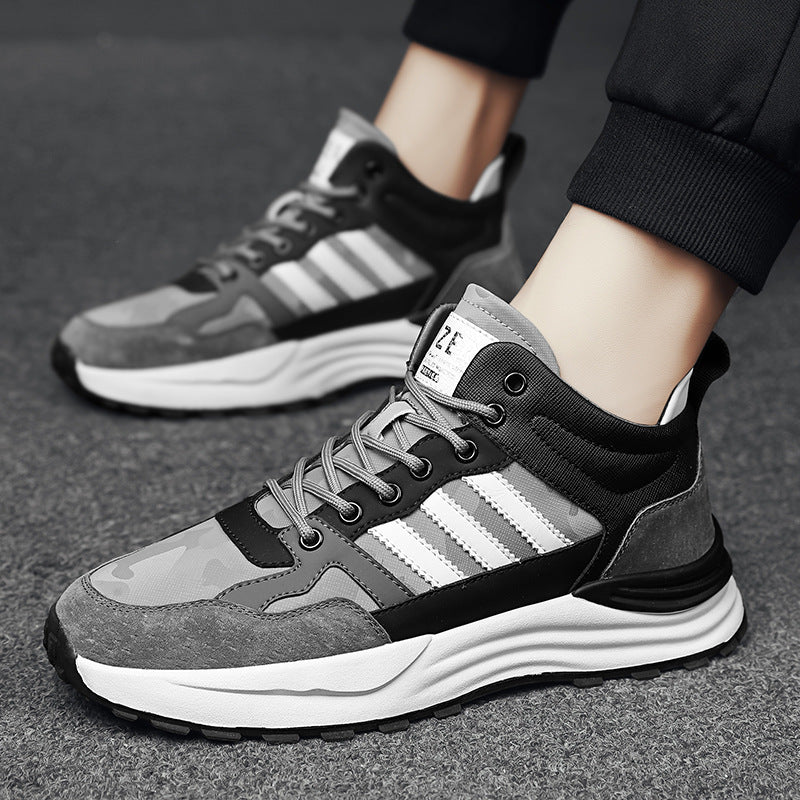 Men's Winter Fleece-lined Warm Trendy Cotton Running Casual Shoes