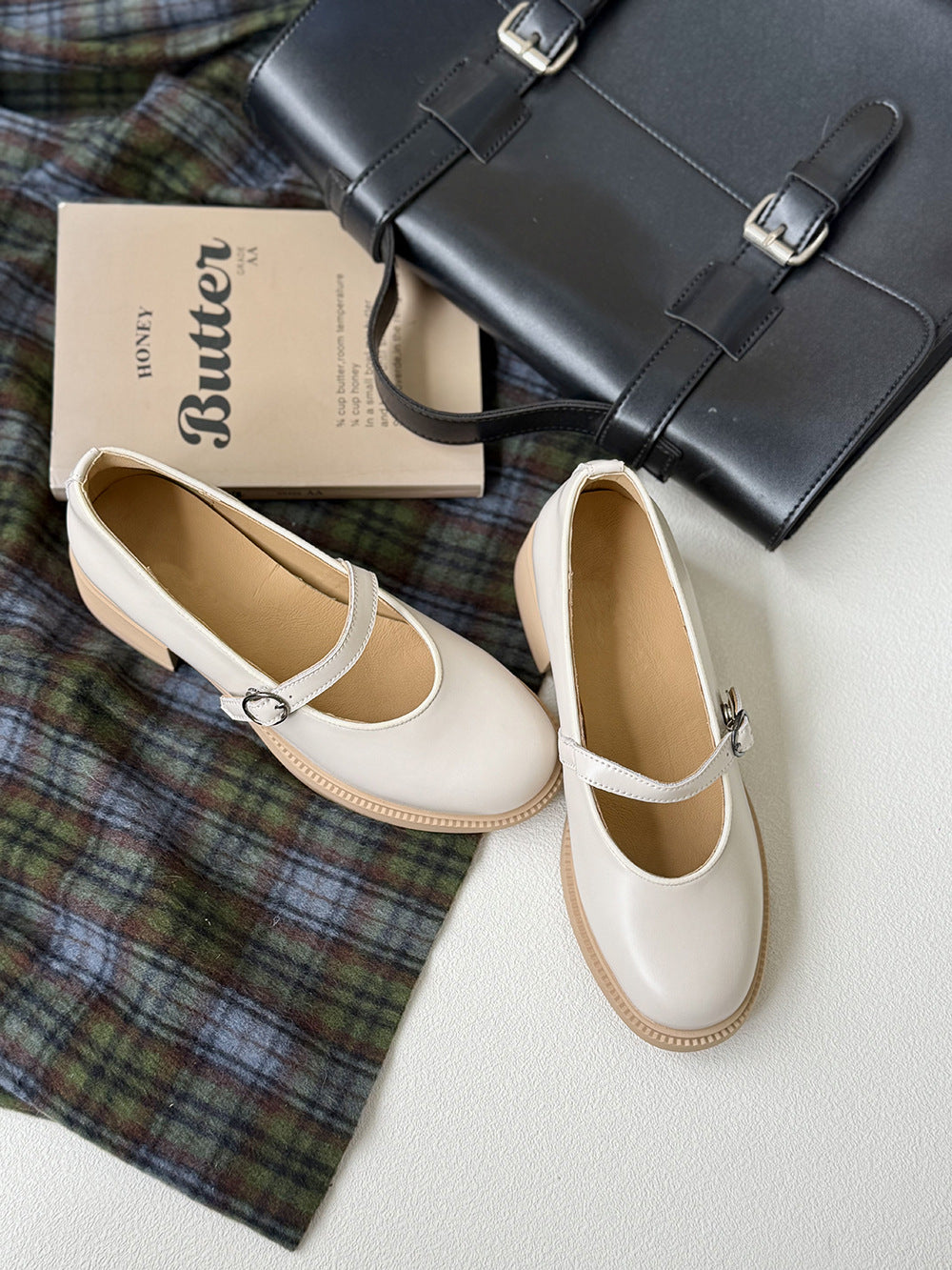 Women's High Chunky Uniform Shallow Mouth Pumps Women's Fashion Shoes