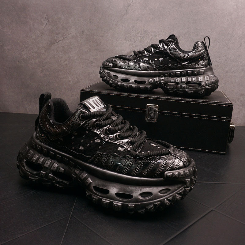 Men's Breathable Platform Dad Low Top Fashion Trend Men's Board Shoes