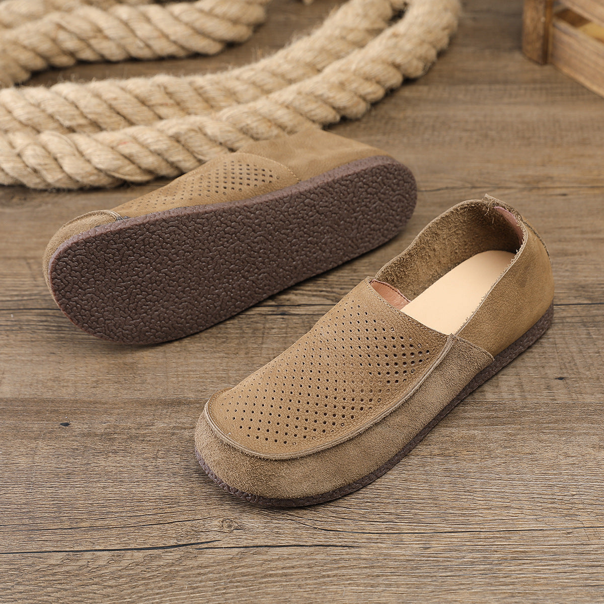 Men's Niche High-grade Genuine Breathable Slip-on Lazy Loafers