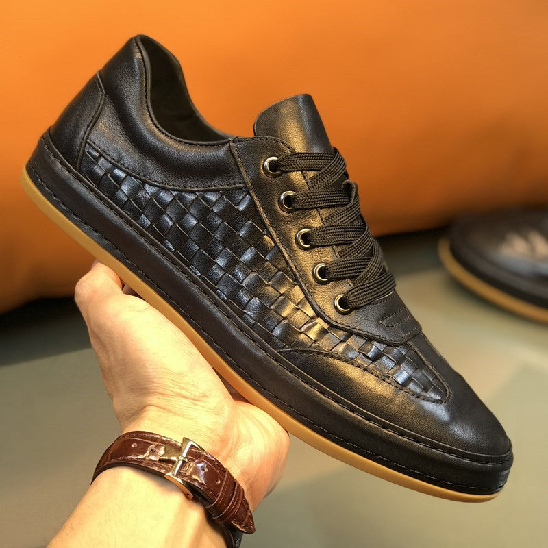 Men's Braided British Style Trendy Board Plus Men's Shoes