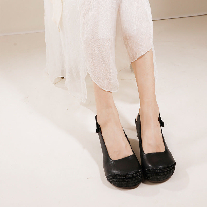Women's Round Toe Comfortable Low-cut Slip-on Soft Sandals
