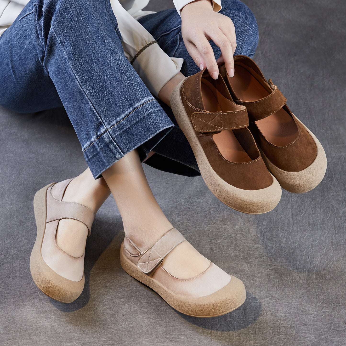 Women's Jane Flat Shallow Mouth Pumps Spring Soft Women's Fashion Shoes