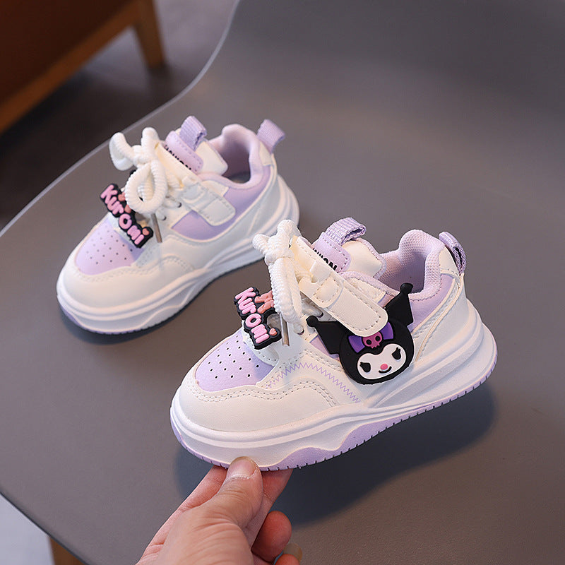 Children's Cute Cartoon Soft Bottom Magic Stick Kid's Sneakers