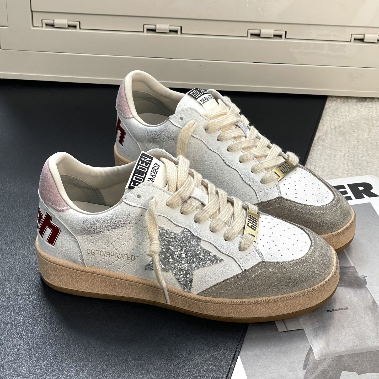 Women's Color Matching Brushed Old Flat Preppy Style Women's Casual Shoes