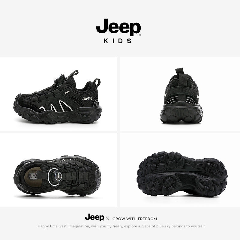 Children's Boys Autumn Soft Bottom Outdoor Green Sneakers