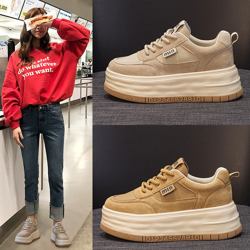 Women's Thick-soled Small Spring Platform Versatile Retro Sneakers