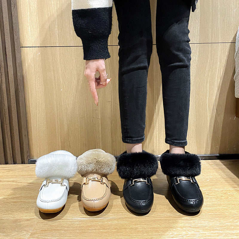 Women's Thermal Cotton Height Increasing Insole Genuine Snow Boots