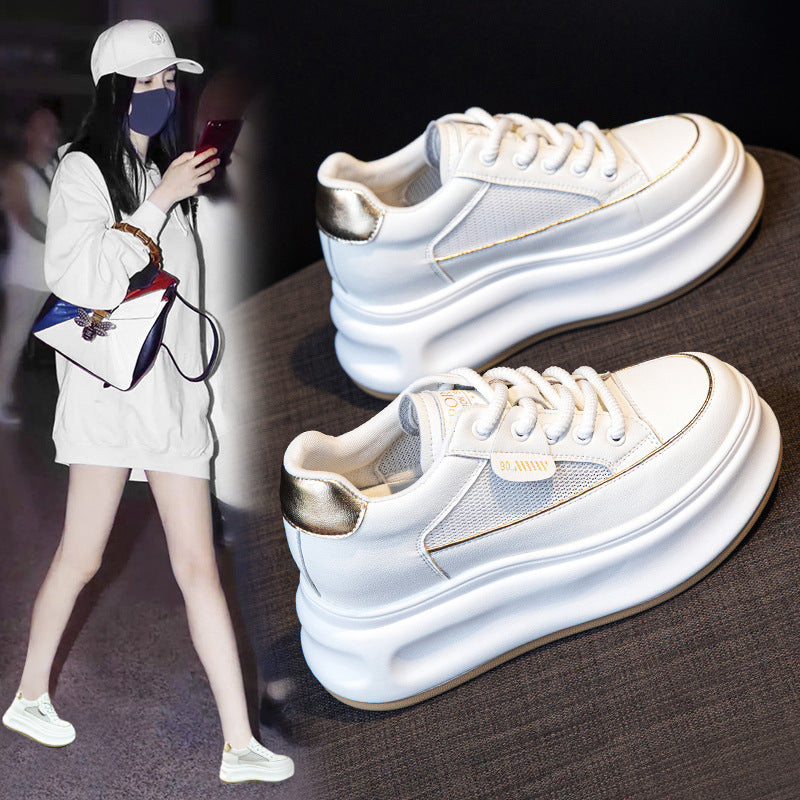 Women's Summer Height Increasing Insole Mesh Breathable Platform Casual Shoes