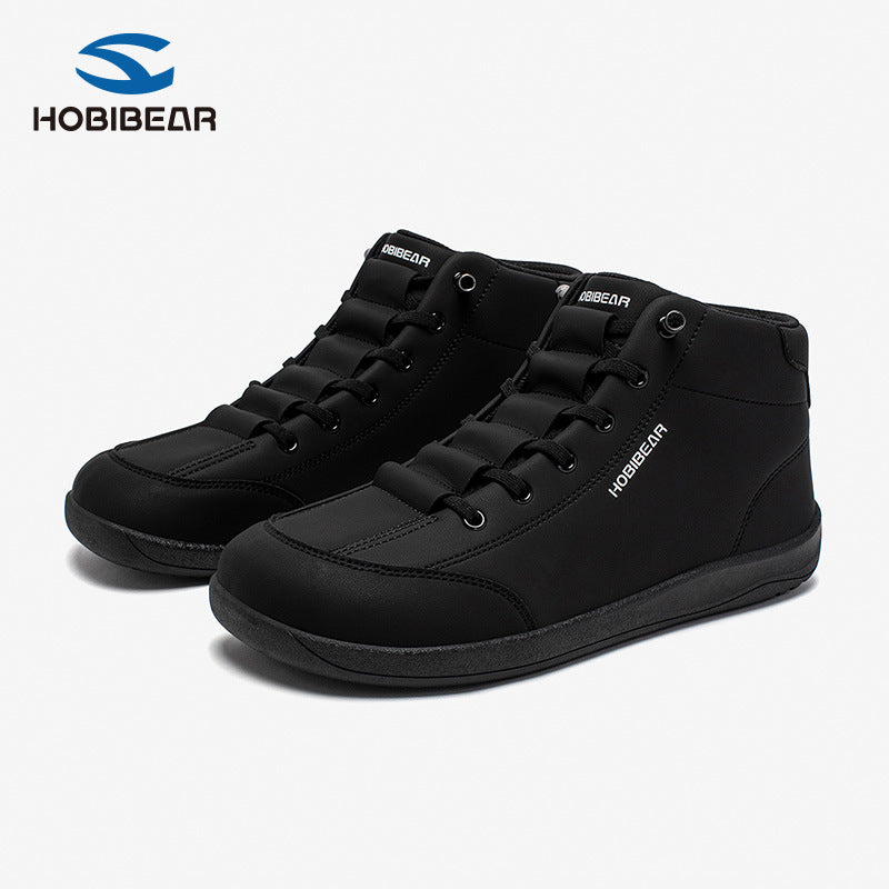 Wide Toe Synthetic Vamp Short Slip-on Boots