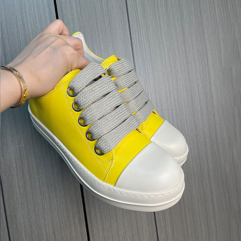 Men's Thick Shoelace Breathable Sole Height Increasing Men's Board Shoes