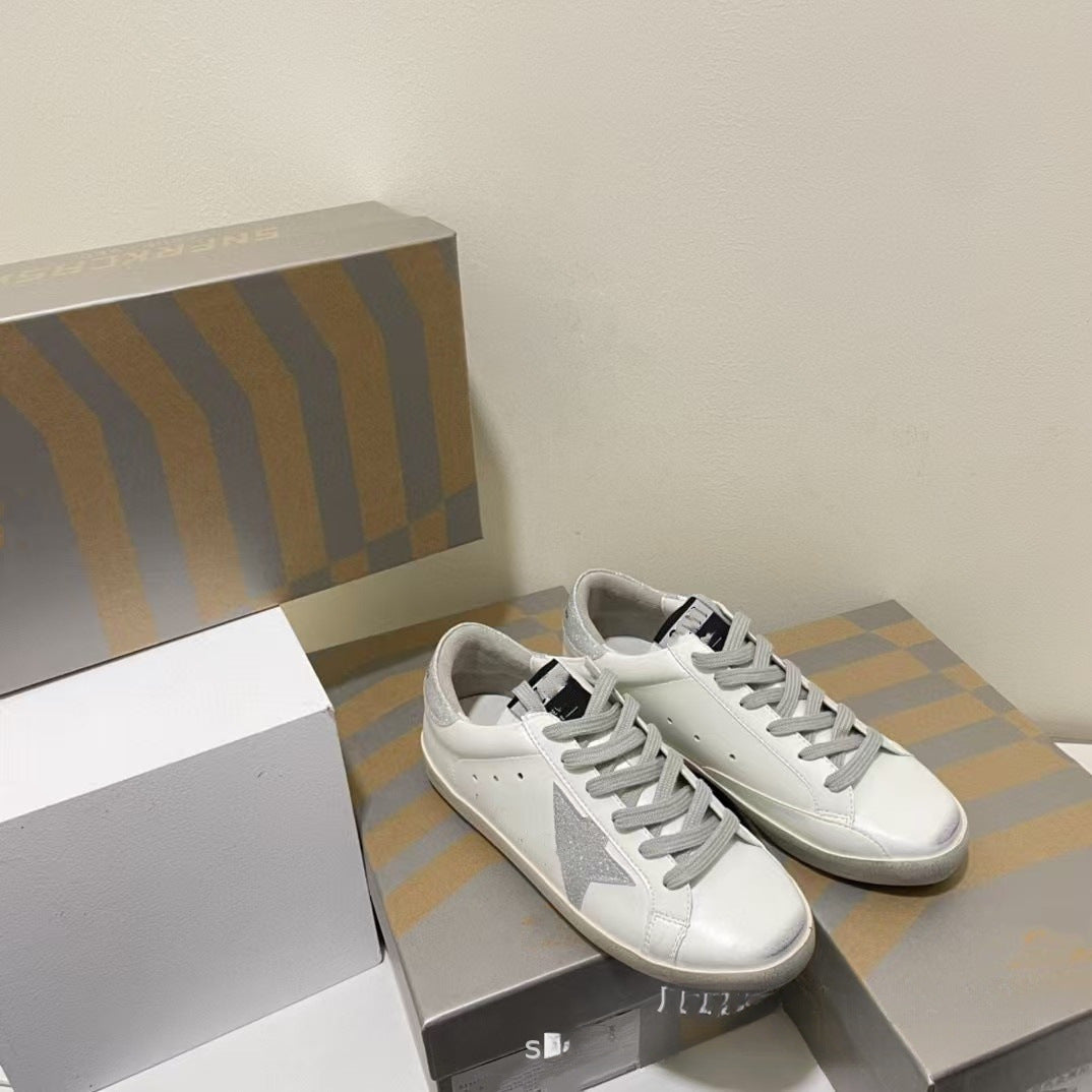 Retro Golden Goose Genuine Large Size Star Couple Korean Style Women's Casual Shoes