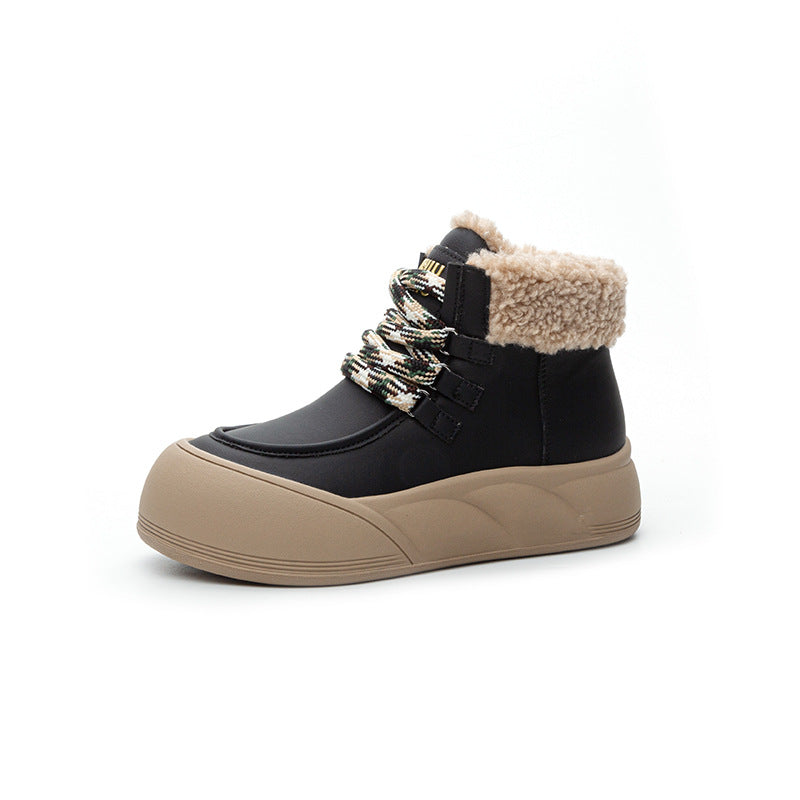 Women's Lamb Wool Platform Winter Thickened Thermal Women's Shoes