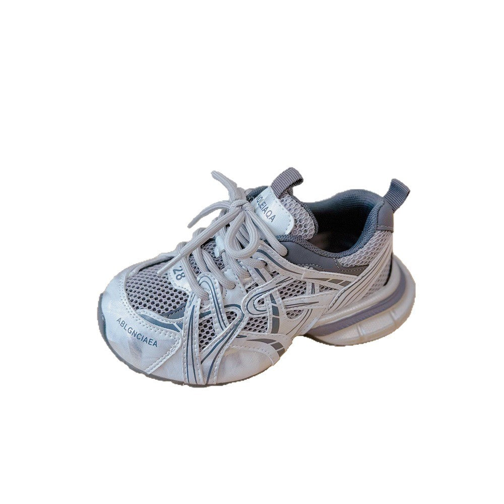 Children's Single Mesh Breathable Korean Fashion Retro Casual Shoes