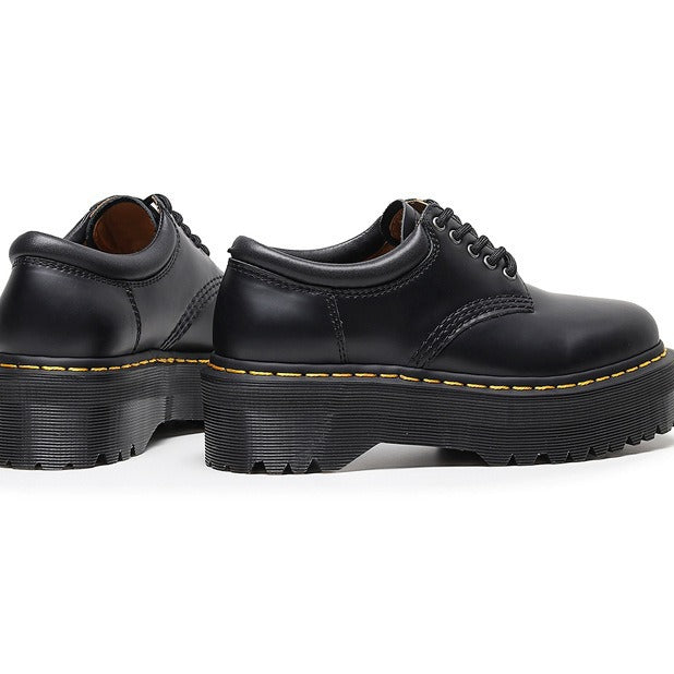 Women's Platform Low-cut British Style Height Increasing Leather Shoes