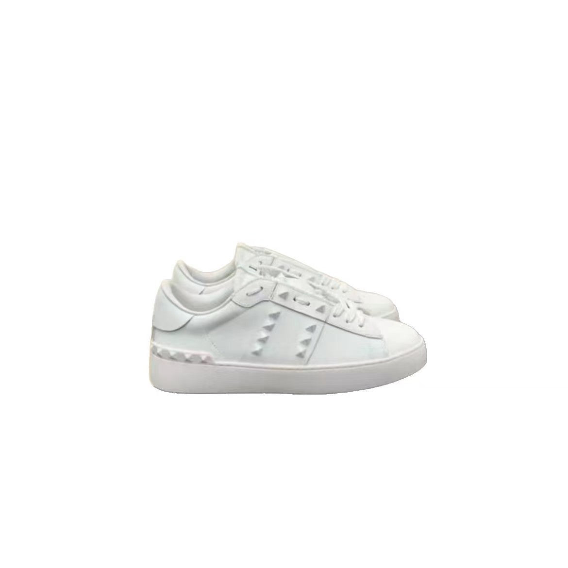 Women's & Men's V Home Real Rivet White Couple Women's Canvas Shoes