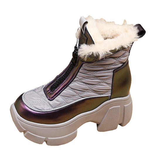 Women's Insole Super High Winter Fleece-lined Warm Boots
