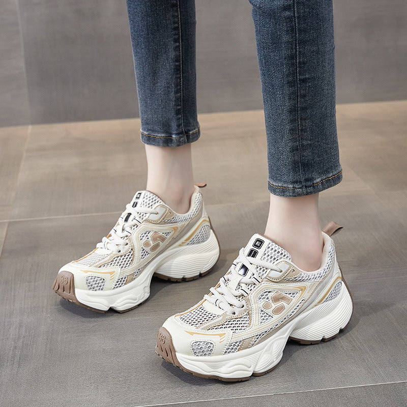 Women's Spring Live Broadcast Korean Platform Muffin Sneakers