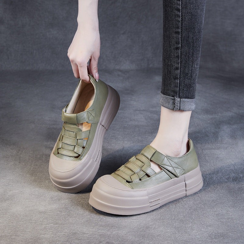 Women's Woven Roman Toe Cap Pitcher Plant Loafers