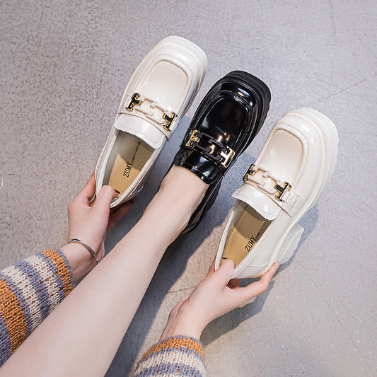 Women's Bottom Small Spring Black British Style Women's Shoes