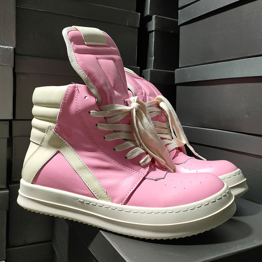Autumn Summer Unisex Pink Sports Height Sneakers