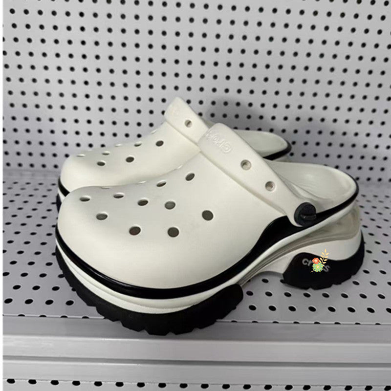 Women's Little Dolphin Hole Fashion Air Cushion Comfortable Platform Sandals