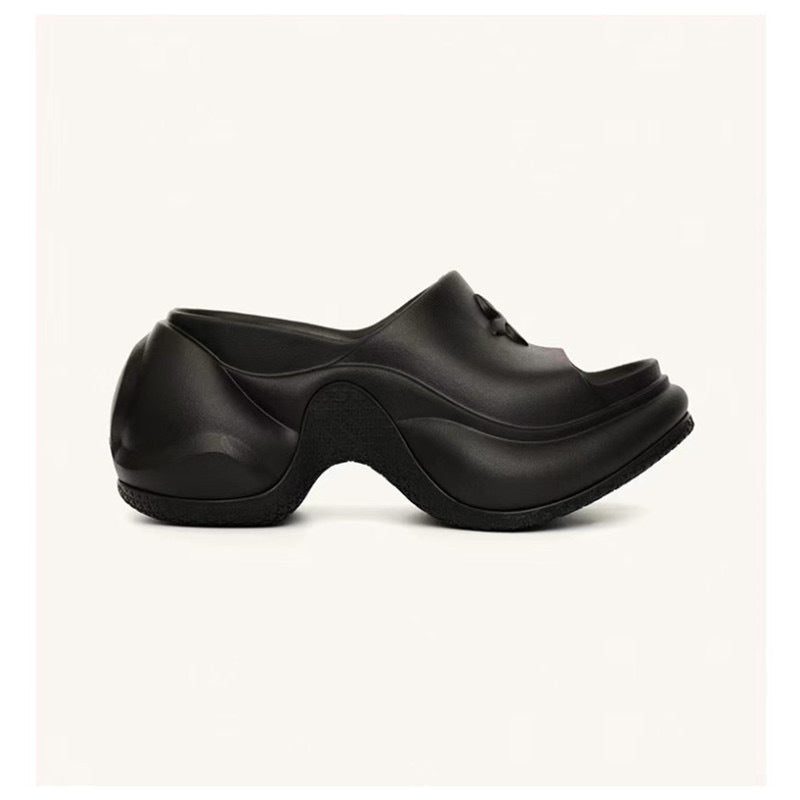 Version Summer Cruciate Flower Platform Thick Bottom Muffin Increased Slippers