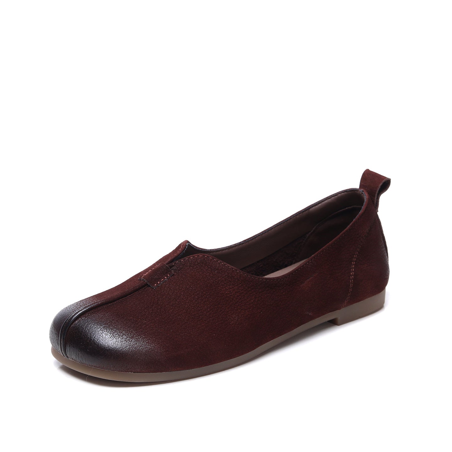 Women's Cowhide Mother's Spring Ethnic Style Flat Chinese Plaid Shallow Middle-aged Mother Shoes