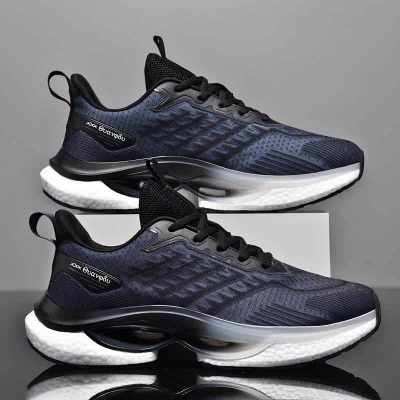 Men's Cushion Light Running Flying Woven Summer Green Mesh Surface Clunky Men's Sports Shoes