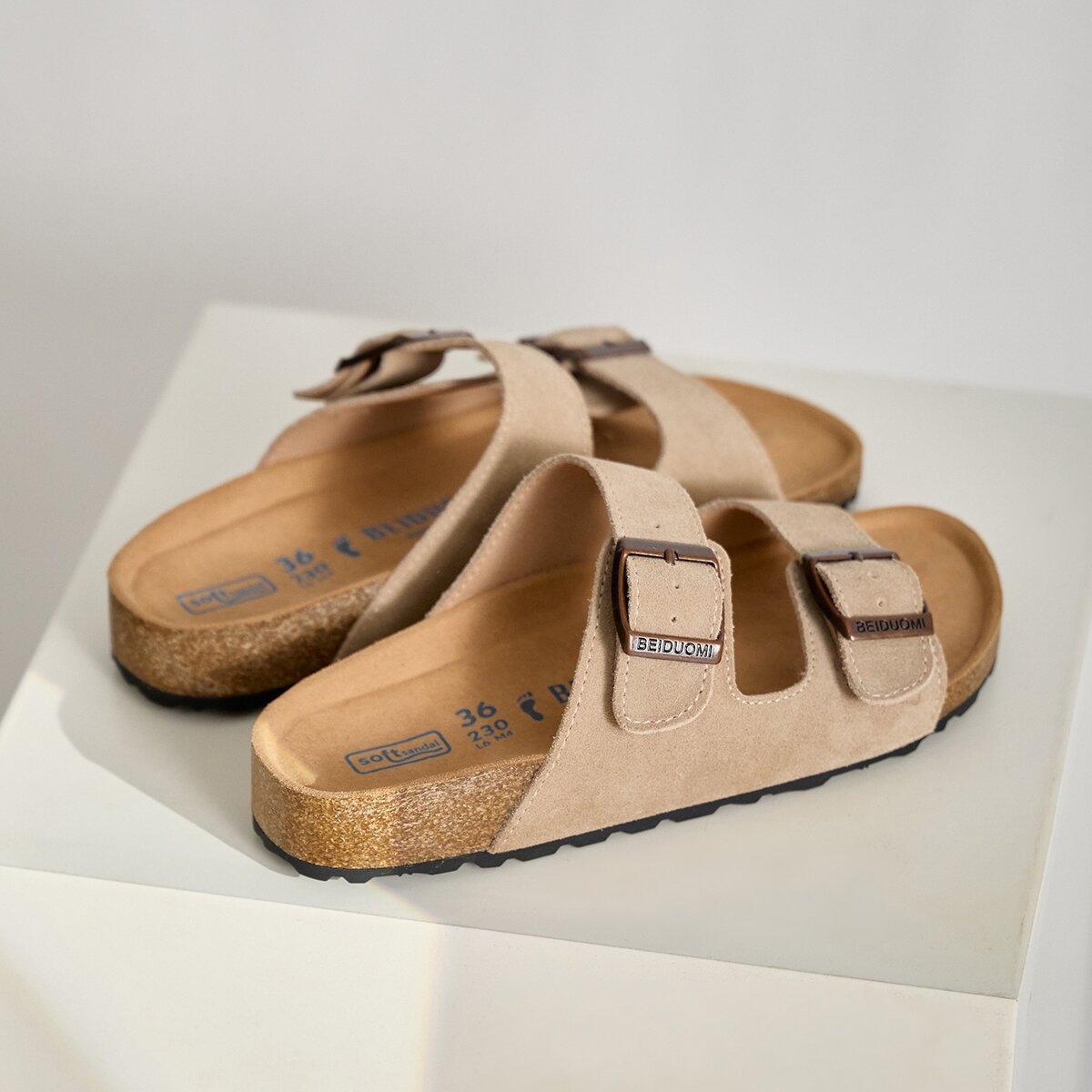 Women's Su Genuine Summer Outdoor Lazy Cork Sandals