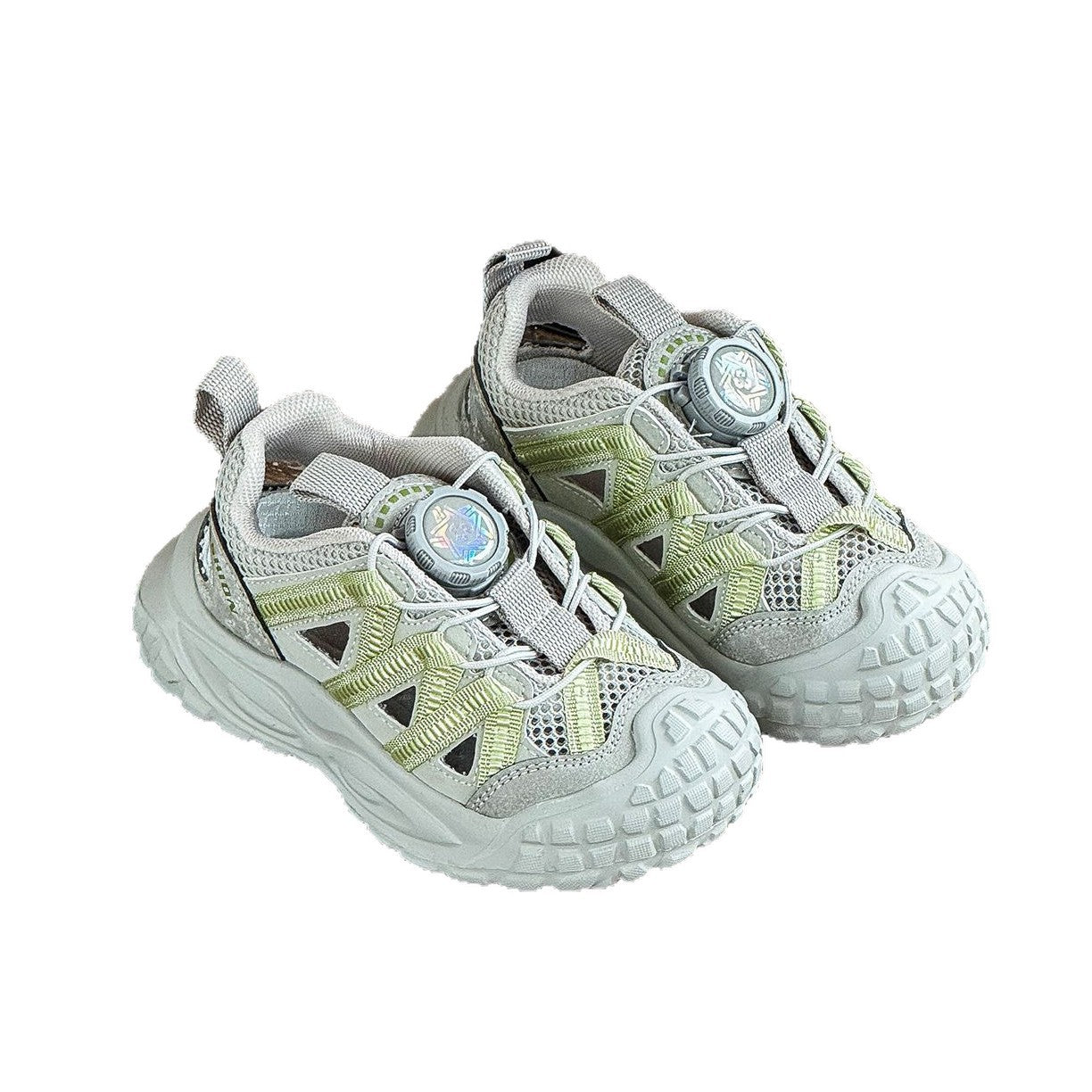 Summer Fashion Rotating Buckle Hollow Breathable Resin Sole Children's Sports Shoes