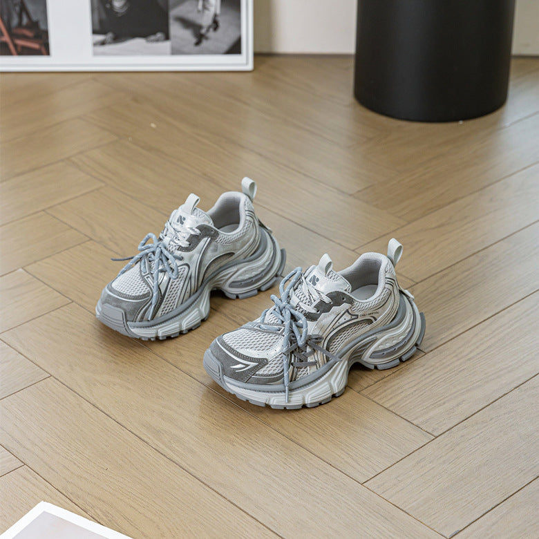 Women's Bai Lu Dad Thick-soled Personalized Bow Breathable Women's Sports Shoes