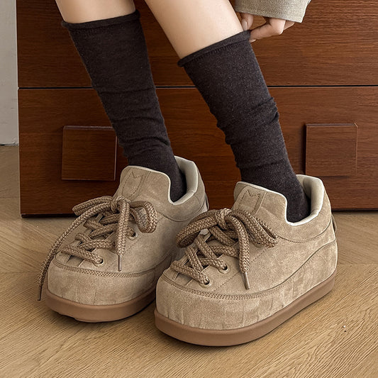 Ding Bread Pudgy Ugly Cute Thick Bottom Invisible Height Increasing Sneakers