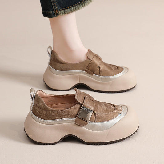 Women's Autumn Fashion Retro Platform Raise The Bottom Lightweight Men's Shoes