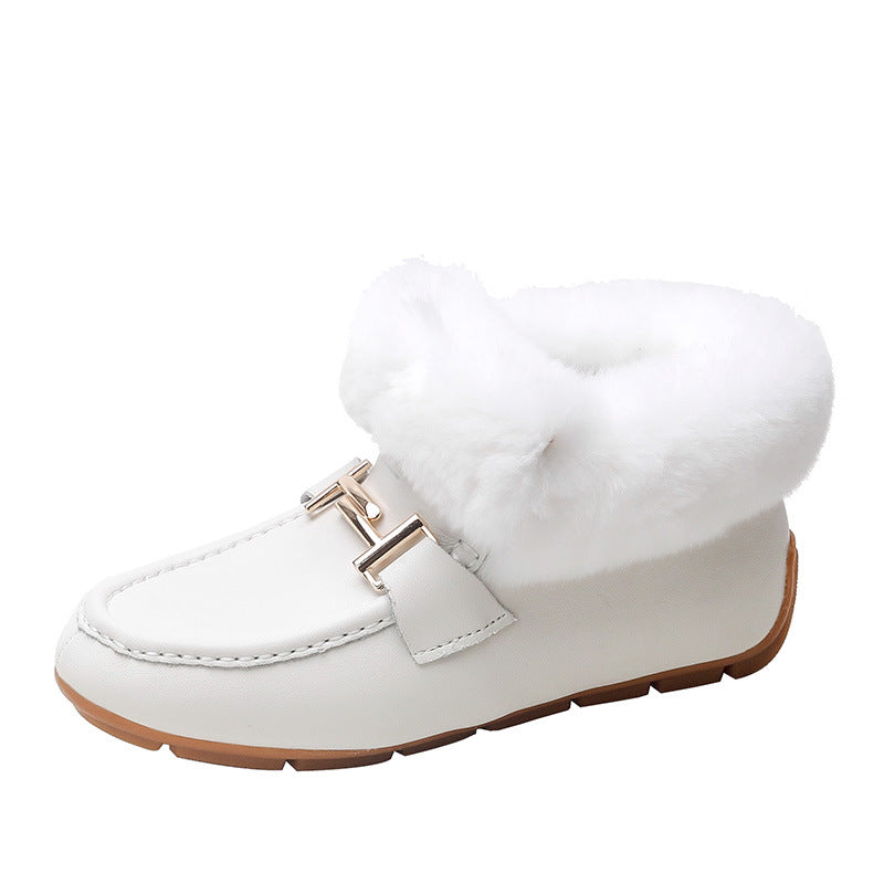 Women's Thermal Cotton Height Increasing Insole Genuine Snow Boots