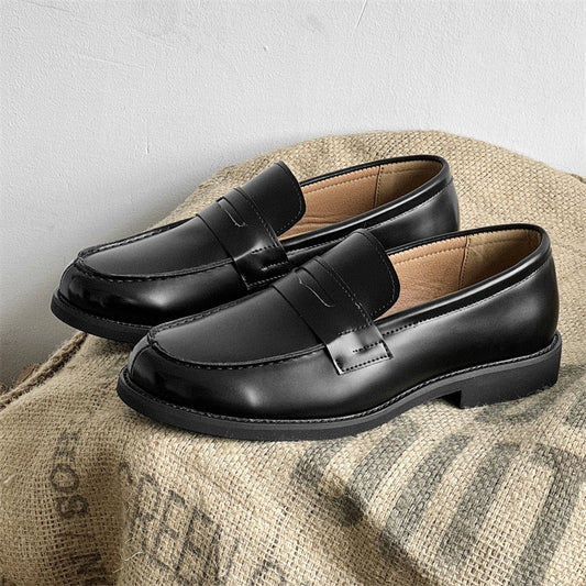 Men's Classic Slip-on Black Derby Couple Loafers