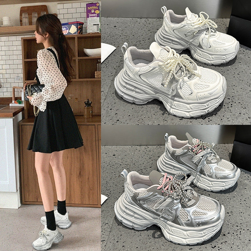 Women's Platform Dad Spring Korean Mesh Breathable Women's Sports Shoes