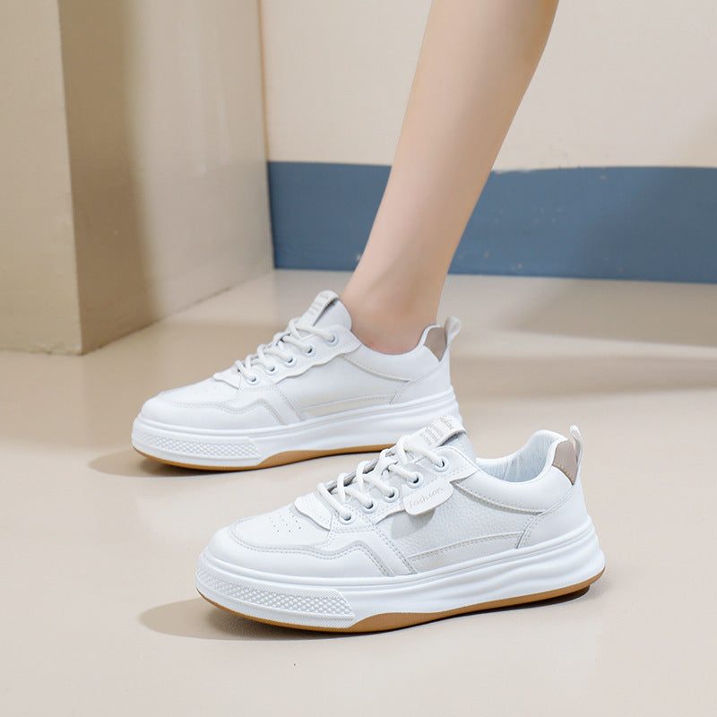 Autumn White Korean Style Female Raise The Bottom Casual Shoes