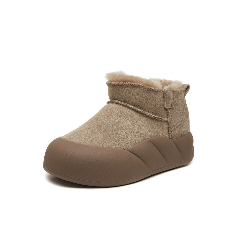 Women's Thick Bottom Flat Warm High Fur Snow Boots