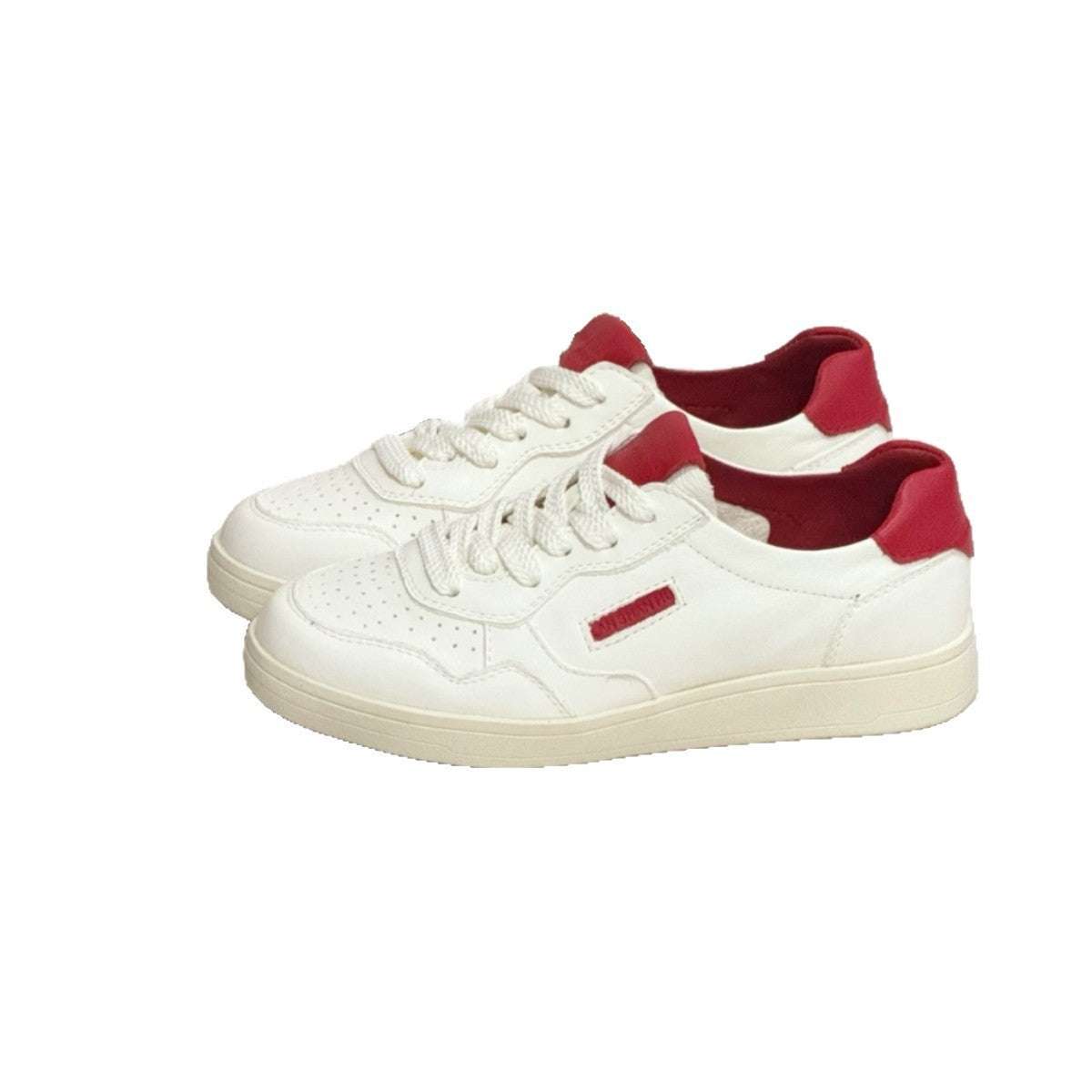 Women's Round Toe Flat Bottom Versatile White Korean Spring Sports Women's Casual Shoes