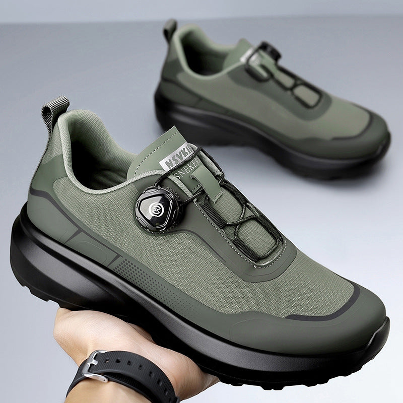 Men's Spring Thick Bottom Rotating Buckle Soft Fashionable Hiking Outdoor Men's Shoes