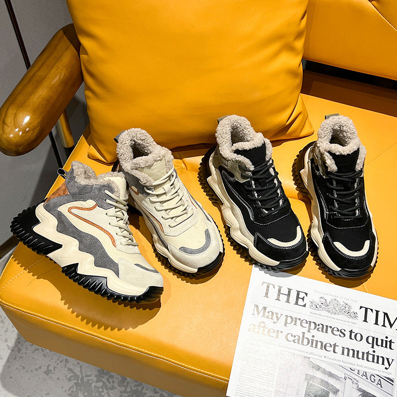 Women's Winter Veet Warm Cotton Platform Sports Women's Shoes