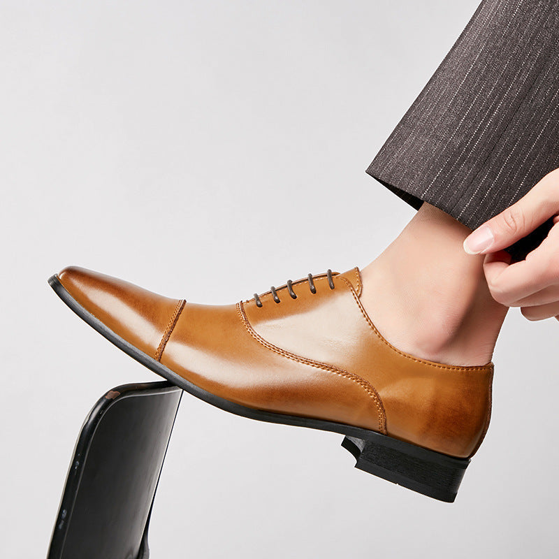 Men's Genuine Formal Wedding Oxford British Leather Shoes