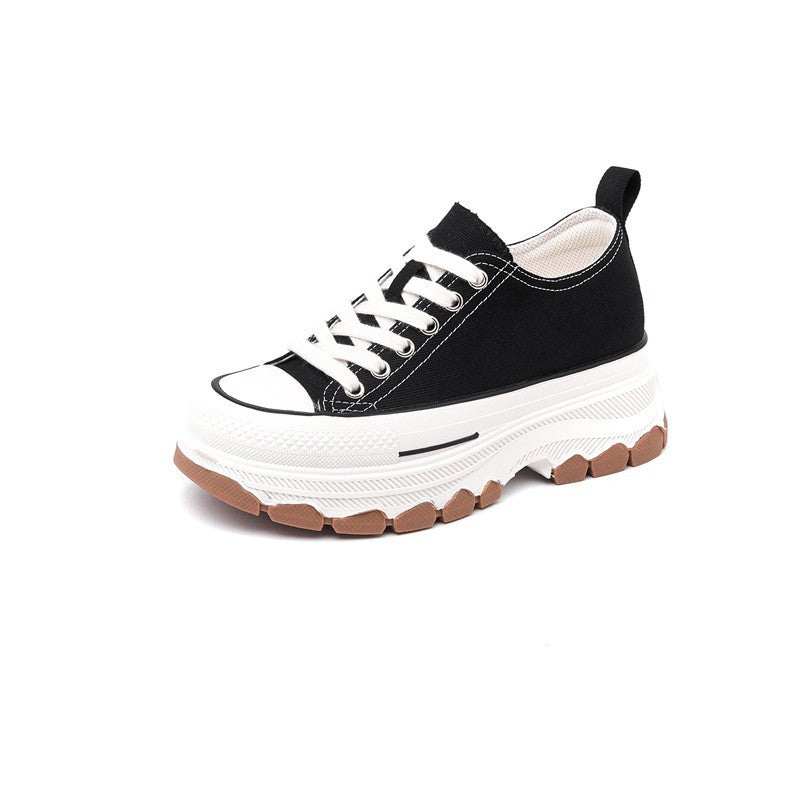 Women's Bottom Height Increasing Insole Wave Sports Super Hot Women's Canvas Shoes