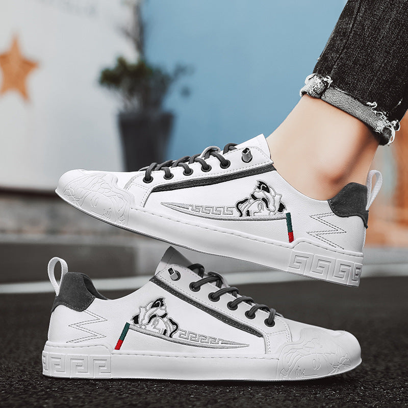 Men's Soft Embroidered Fashionable Slip-on Leisure Board Casual Shoes
