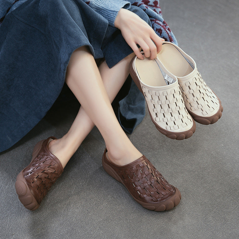 Women's Vintage Hand-woven For Outdoors First Layer Men's Shoes