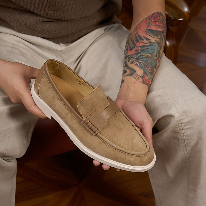 Men's Frosted Slip-on Leisure Commute Lazy Summer Breathable Soft Loafers