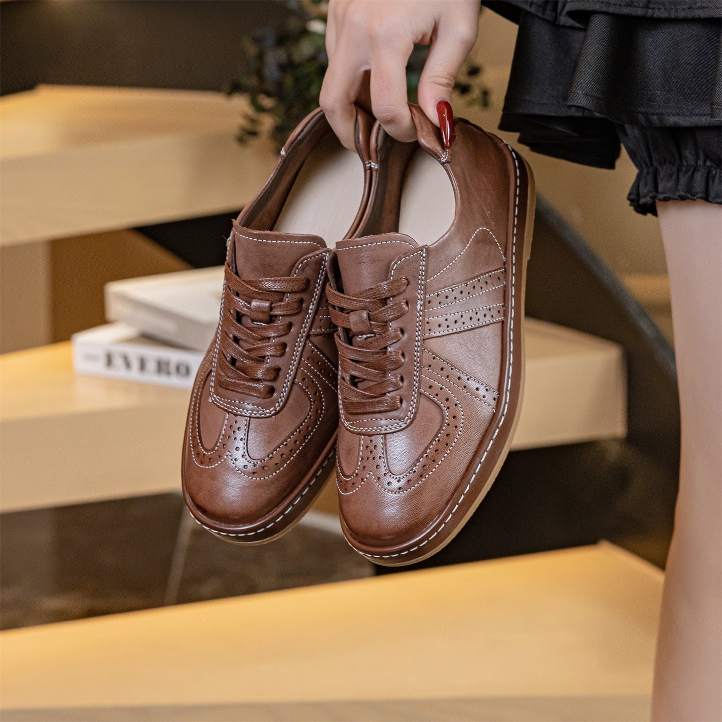 Women's Spring Retro Training Genuine Inside Outside Women's Casual Shoes