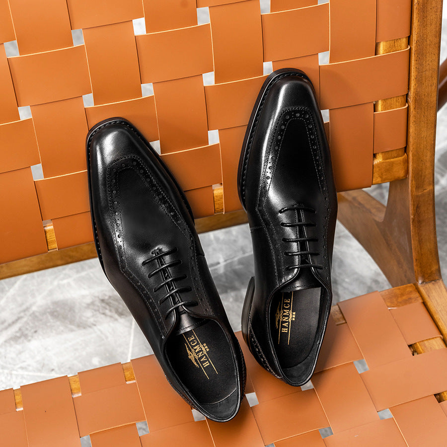 Men's Brogue Oxford Calf Pumps Formal Wear Men's Business Leather Shoes